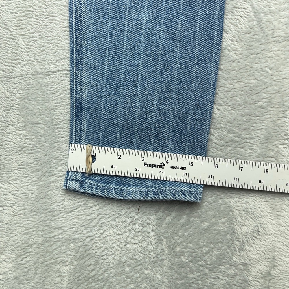 Hollister Ultra High Rise Mom Jeans Women 5 27x27 Blue Pinstripe Vintage Stretch - Picture 2 of 8